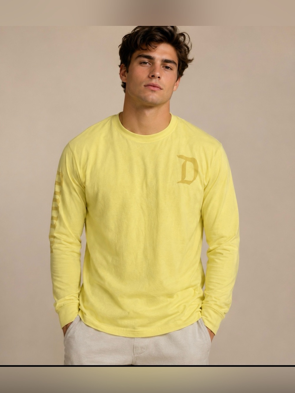 Disney Soft Yellow Crewneck Top